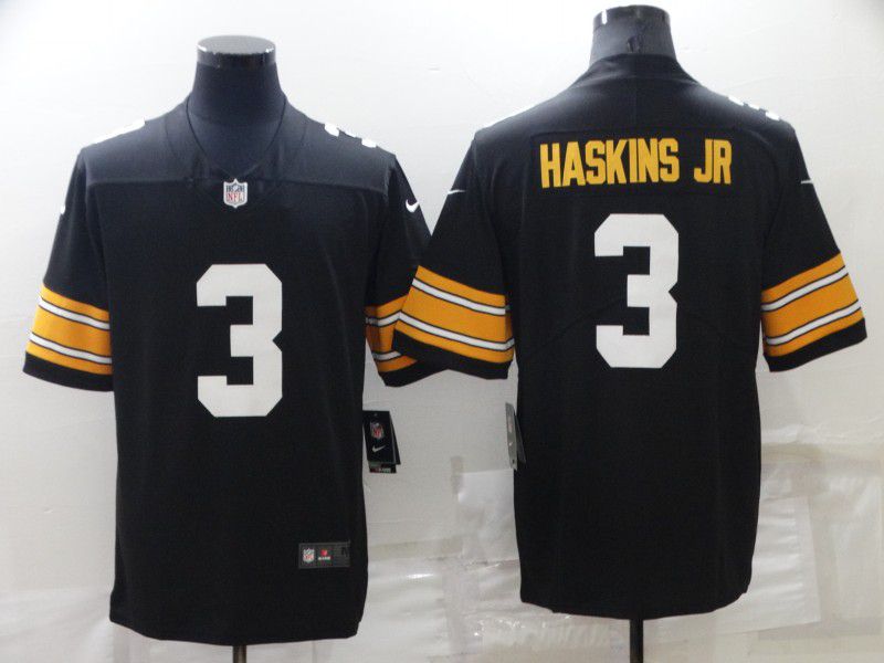 Men Pittsburgh Steelers #3 Haskins jr Black 2022 Nike Limited Vapor Untouchable NFL Jersey
